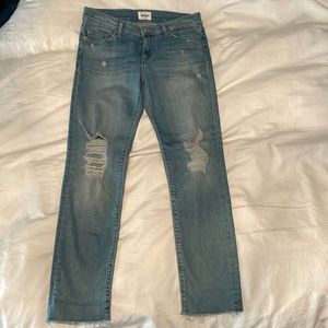 Hudson Tally mid rise skinny raw hem